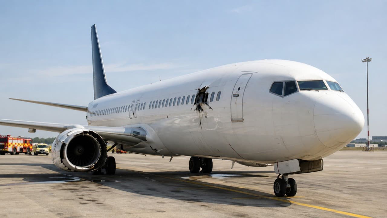 Ryanair uçağındaki dehşetin nedeni ortaya çıktı: Motor parçası camı parçaladı